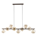 Brilagi - Pendel med ledning VULCANO 9xG9/8W/230V brun/røget beige