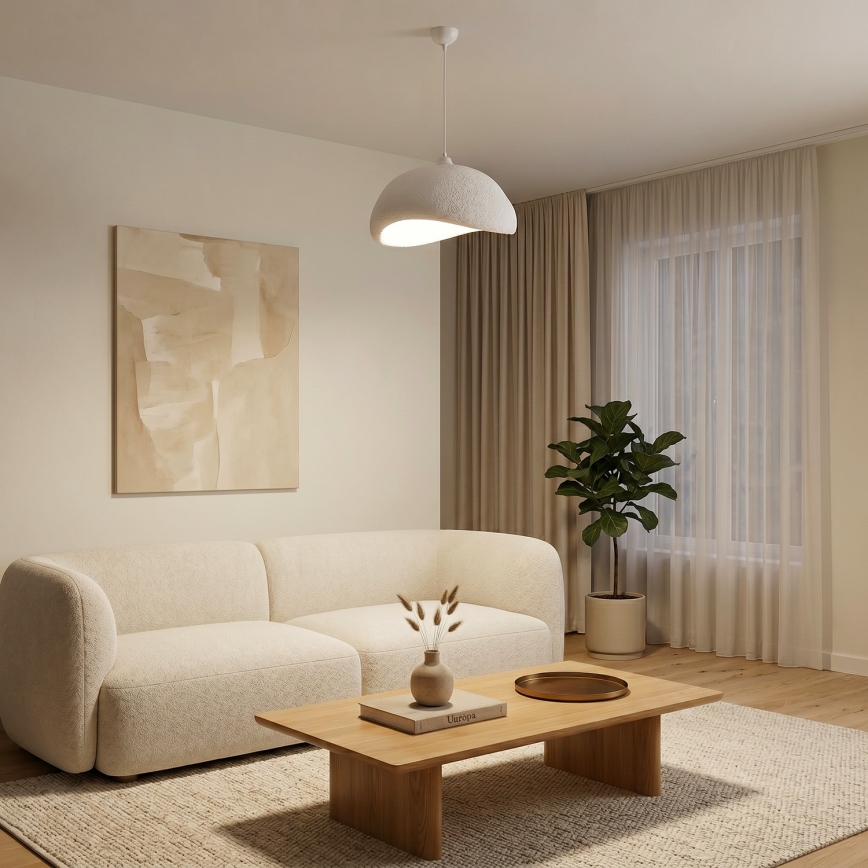 Brilagi - Pendel med ledning WABI SABI 1xE27/40W/230V Ø 42 cm hvid