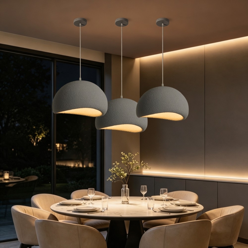 BRILAGI - Pendel med ledning WABI SABI 1xE27/60W/230V Ø 40 cm grå
