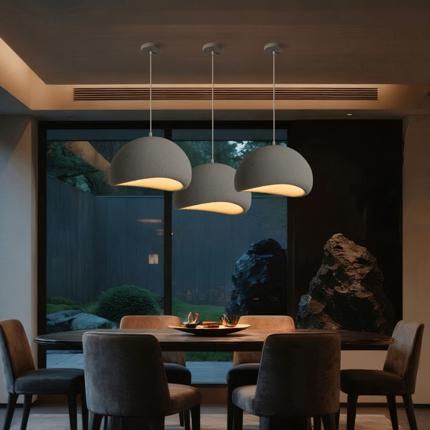 BRILAGI - Pendel med ledning WABI SABI 1xE27/60W/230V Ø 40 cm grå