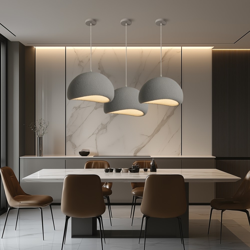 BRILAGI - Pendel med ledning WABI SABI 1xE27/60W/230V Ø 40 cm grå