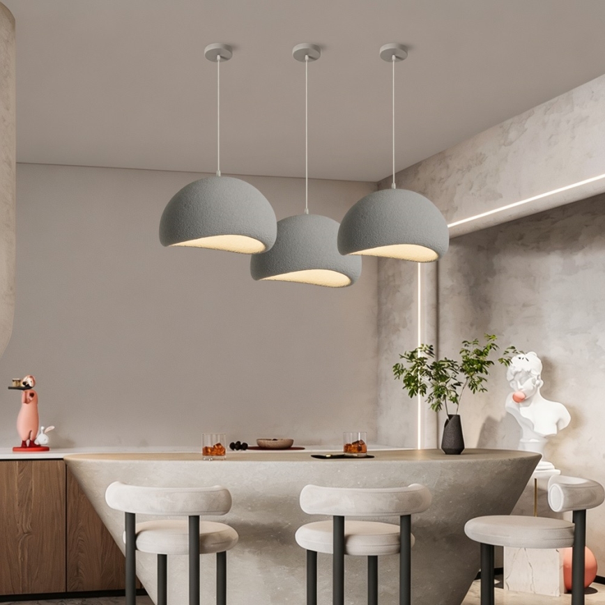 BRILAGI - Pendel med ledning WABI SABI 1xE27/60W/230V Ø 40 cm grå