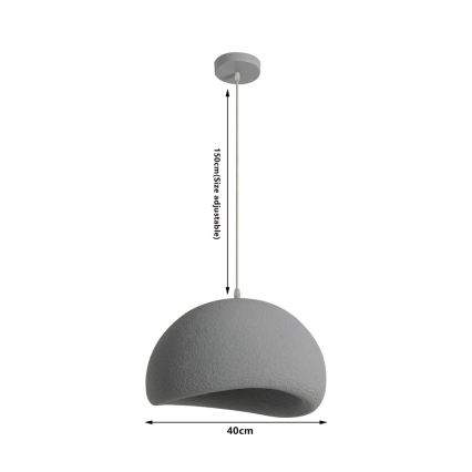 BRILAGI - Pendel med ledning WABI SABI 1xE27/60W/230V Ø 40 cm grå