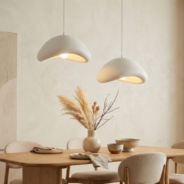 Brilagi - Pendel med ledning WABI SABI 2xE27/40W/230V Ø 74 cm hvid