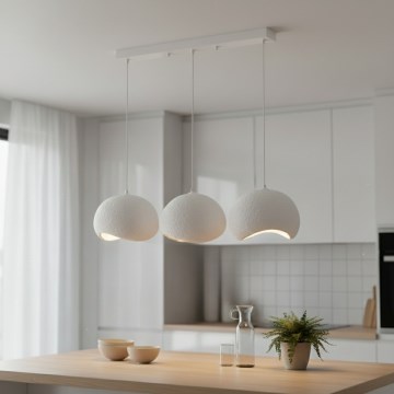 Brilagi - Pendel med ledning WABI SABI 3xE27/40W/230V hvid