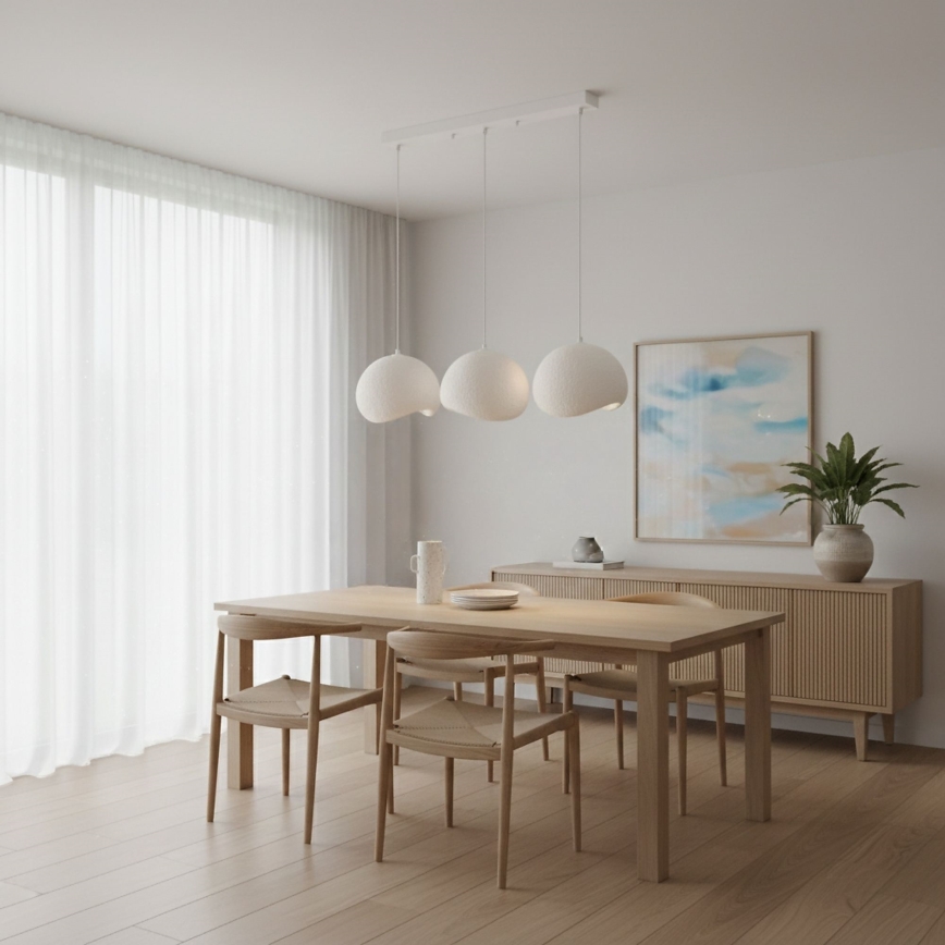 Brilagi - Pendel med ledning WABI SABI 3xE27/40W/230V hvid