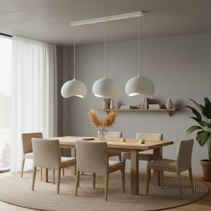 Brilagi - Pendel med ledning WABI SABI 3xE27/40W/230V hvid