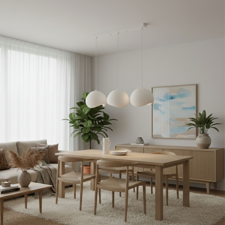 Brilagi - Pendel med ledning WABI SABI 3xE27/40W/230V hvid