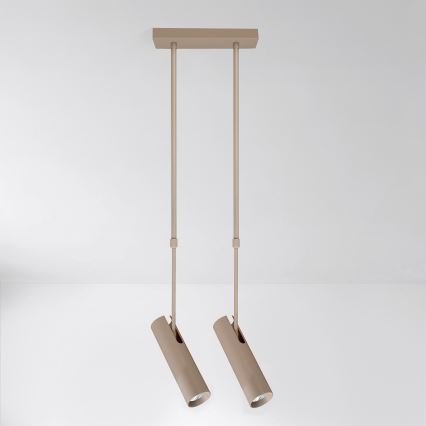 Brilagi - Pendel med stang SELE 2xGU10/30W/230V beige