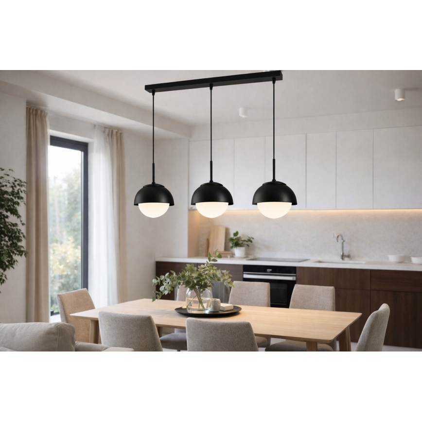 BRILAGI - Pendel med wire COSMO 3xE27/60W/230V sort