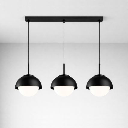 BRILAGI - Pendel med wire COSMO 3xE27/60W/230V sort