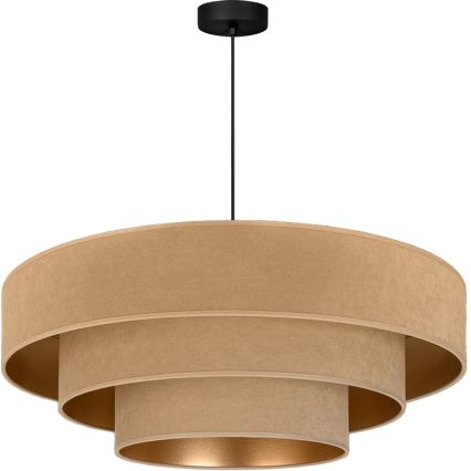 Brilagi - Pendel med wire LUNETA, 3 x E27-sokkel, maks. 60 W, 230 V, Ø 80 cm, beige/guld