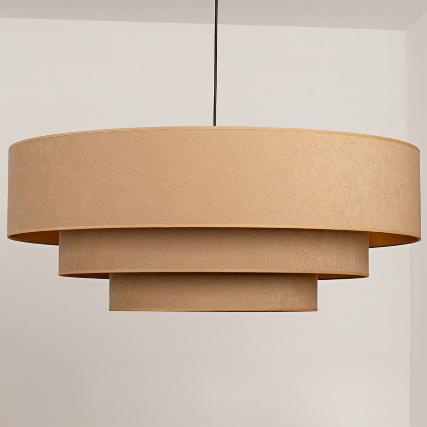 Brilagi - Pendel med wire LUNETA, 3 x E27-sokkel, maks. 60 W, 230 V, Ø 80 cm, beige/guld
