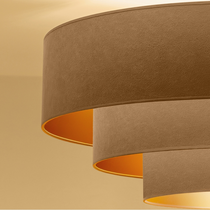 Brilagi - Pendel med wire LUNETA, 3 x E27-sokkel, maks. 60 W, 230 V, Ø 80 cm, beige/guld