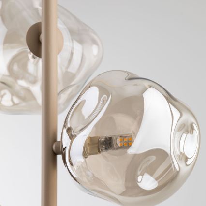 Brilagi - Pendel med wire VULCANO 3xG9/8W/230V beige/røget beige