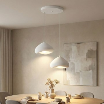 Brilagi - Pendel med wire WABI SABI 2xE27/40W/230V Ø 45 cm hvid