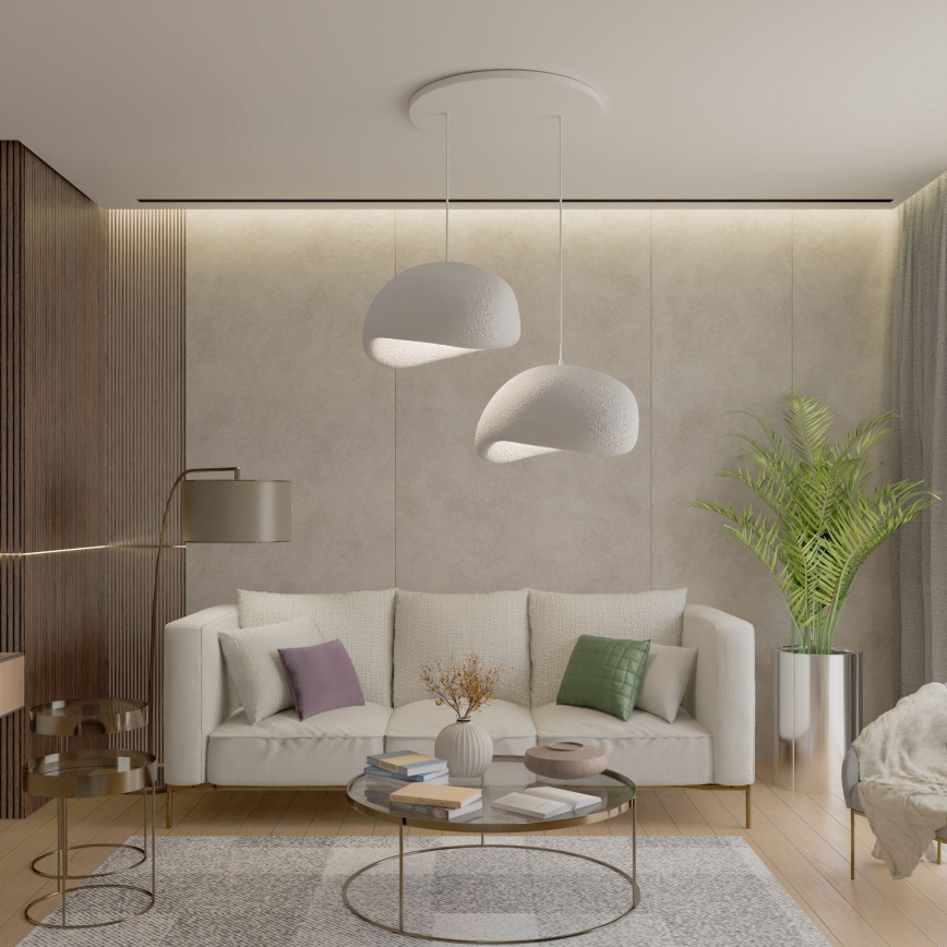 Brilagi - Pendel med wire WABI SABI 2xE27/40W/230V Ø 60 cm hvid