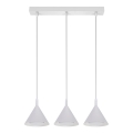 Brilagi - Pendel med wireophæng CONE TRIPLE 3xGX53/15W/230V hvid