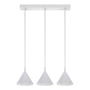 Brilagi - Pendel med wireophæng CONE TRIPLE 3xGX53/15W/230V hvid