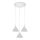 Brilagi - Pendel med wireophæng CONE TRIPLE ROUND 3xGX53/15W/230V hvid