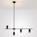 Brilagi - Pendel med wireophæng CRANE 4xGU10/30W/230V sort
