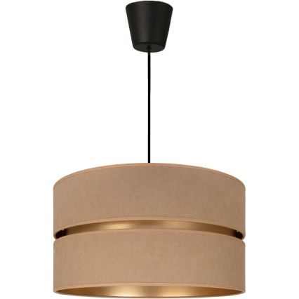 Brilagi - Pendel med wireophæng DUO-DUO, 1xE27/60W/230V, Ø 40 cm, beige/guld