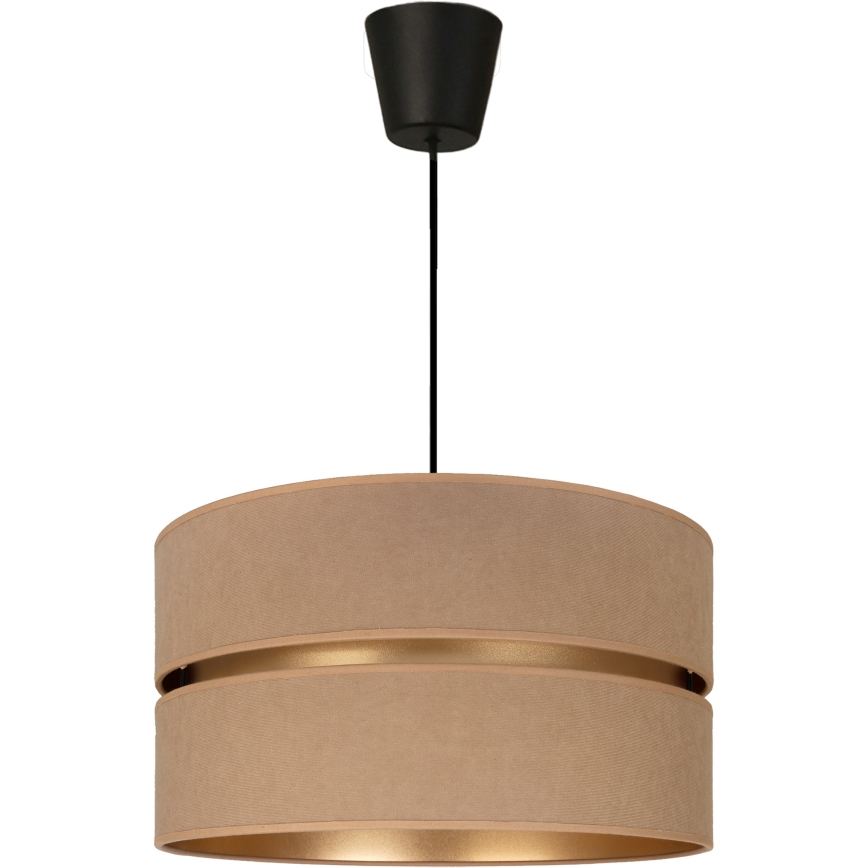 Brilagi - Pendel med wireophæng DUO-DUO, 1xE27/60W/230V, Ø 40 cm, beige/guld