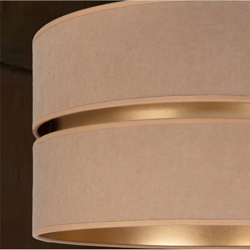 Brilagi - Pendel med wireophæng DUO-DUO, 1xE27/60W/230V, Ø 40 cm, beige/guld