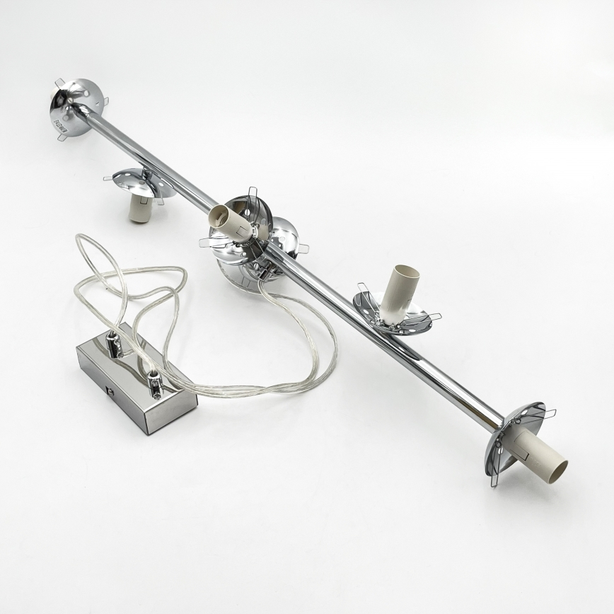 Brilagi - Pendel med wireophæng MALONY 6xE14/20W/230V poleret krom