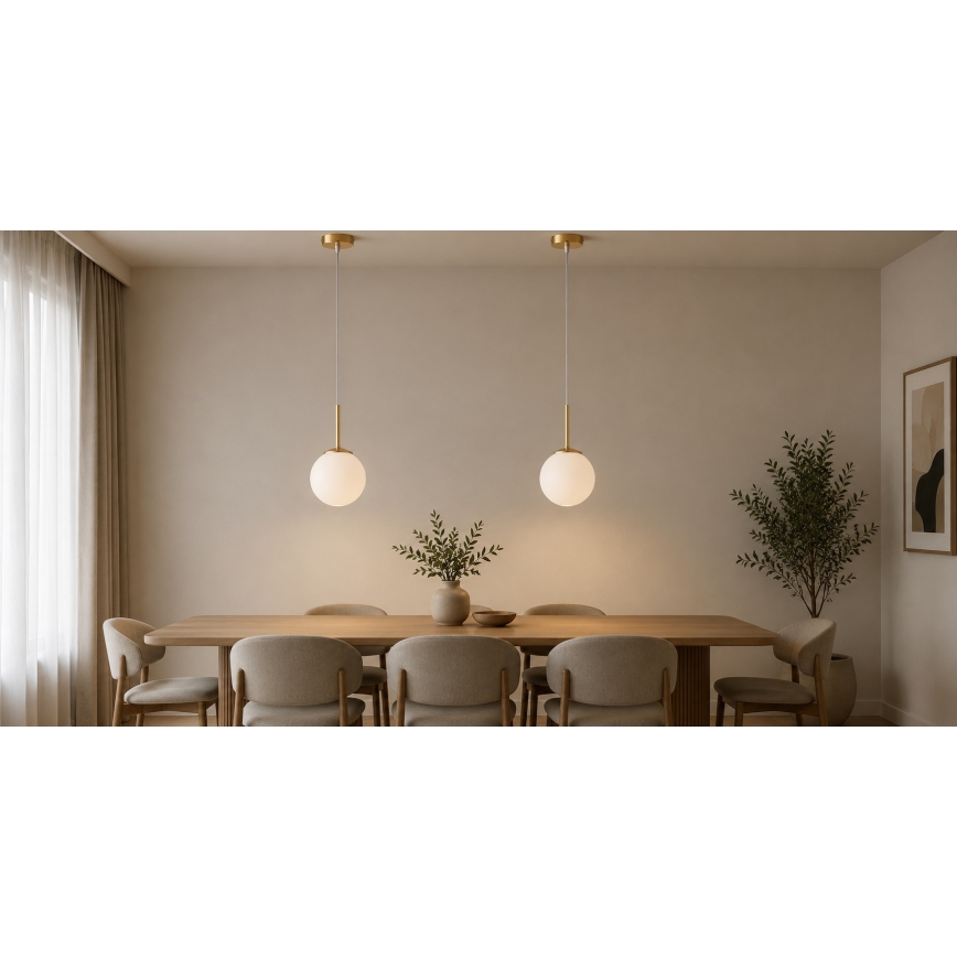 Brilagi - Pendel med wireophæng MILO 1xE27/60W/230V guld