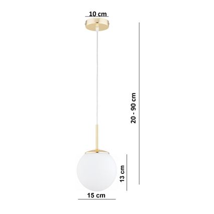 Brilagi - Pendel med wireophæng MILO 1xE27/60W/230V guld