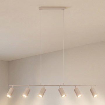 Brilagi - Pendel med wireophæng SELE 6xGU10/30W/230V beige