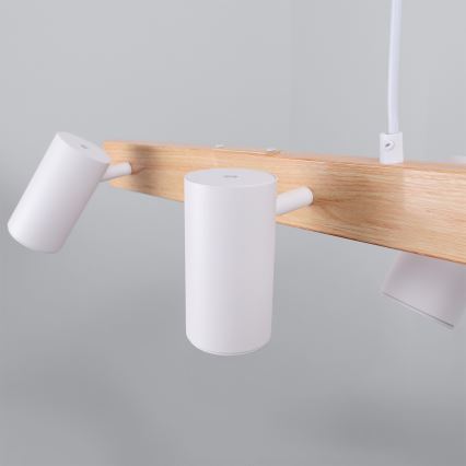 Brilagi - Pendel med wireophæng SELE 6xGU10/30W/230V hvid/egedekor