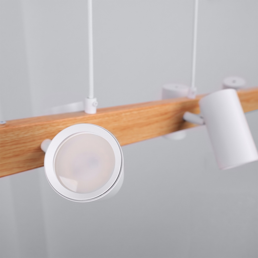 Brilagi - Pendel med wireophæng SELE 6xGU10/30W/230V hvid/egedekor