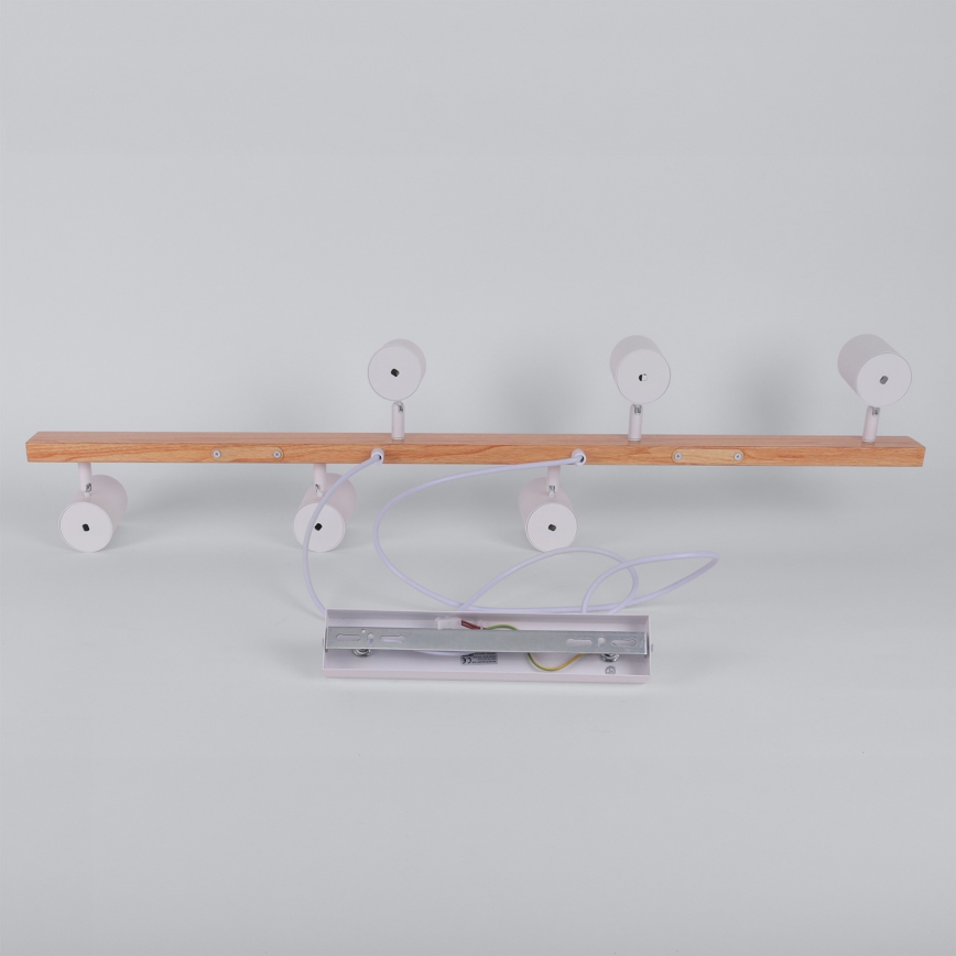 Brilagi - Pendel med wireophæng SELE 6xGU10/30W/230V hvid/egedekor