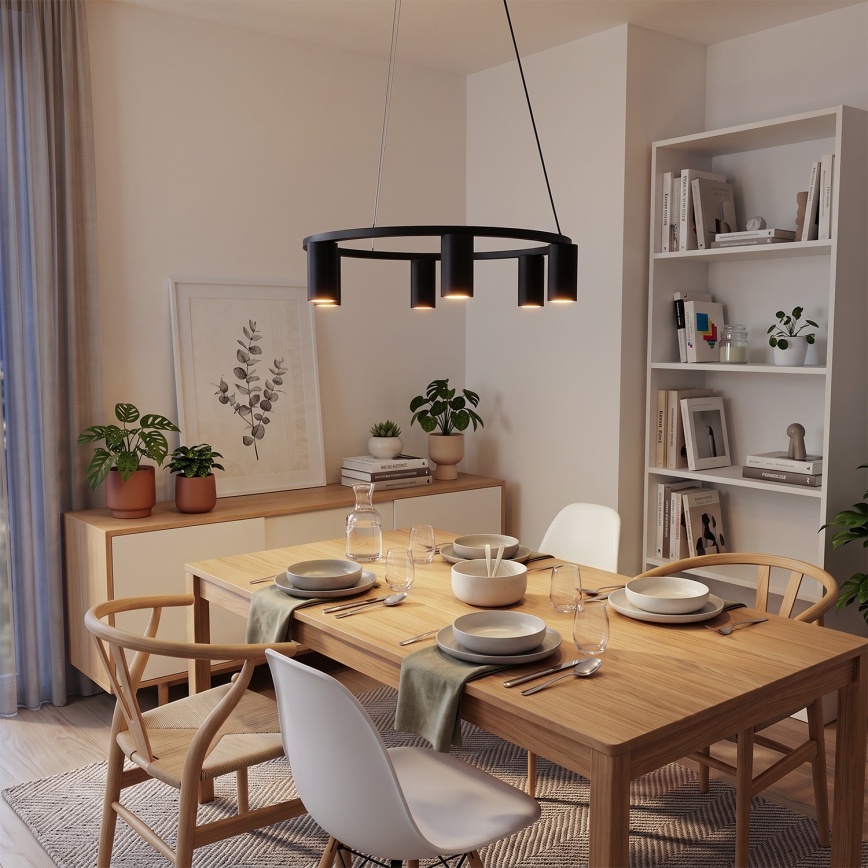 BRILAGI - Pendel med wireophæng SELE 6xGU10/30W/230V sort