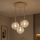 Brilagi - Pendel med wireophæng STELLA 3xE27/60W/230V beige/guld