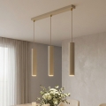 BRILAGI - Pendel med wireophæng TUBE 3xGU10/15W/230V beige/guld