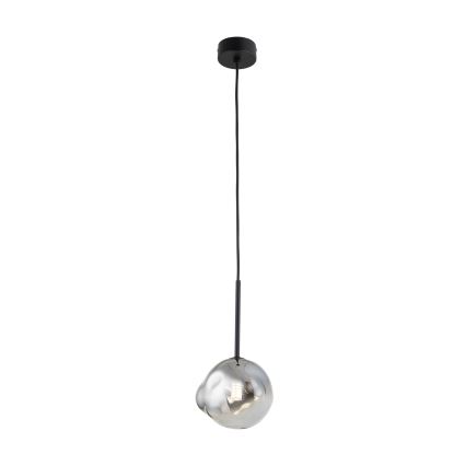 Brilagi - Pendel med wireophæng VULCANO 1xG9/8W/230V sort/røget sort