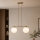 Brilagi - Pendel MILO på ledning 2xE27/60W/230V beige/guld