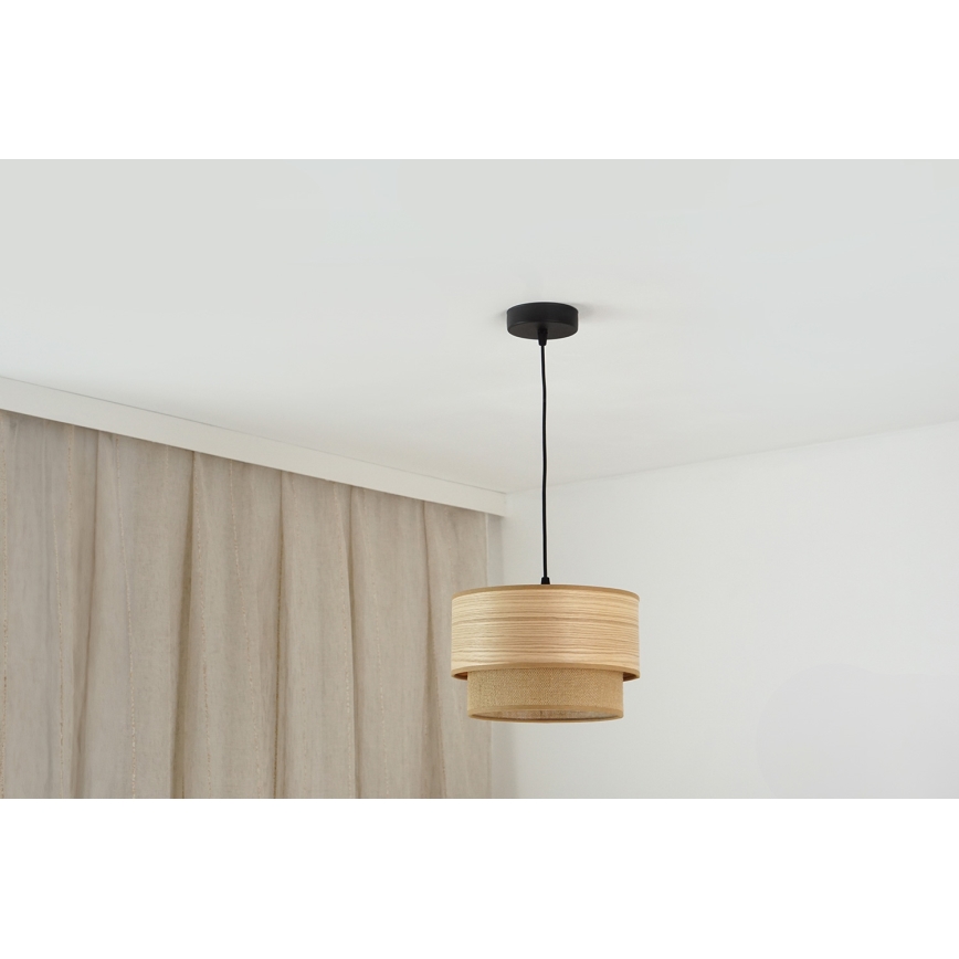 Brilagi - Pendel MONTANA BOHO 1xE27/15W/230V diameter 25 cm brun/sort