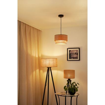 Brilagi - Pendel MONTANA BOHO 1xE27/15W/230V diameter 25 cm brun/sort