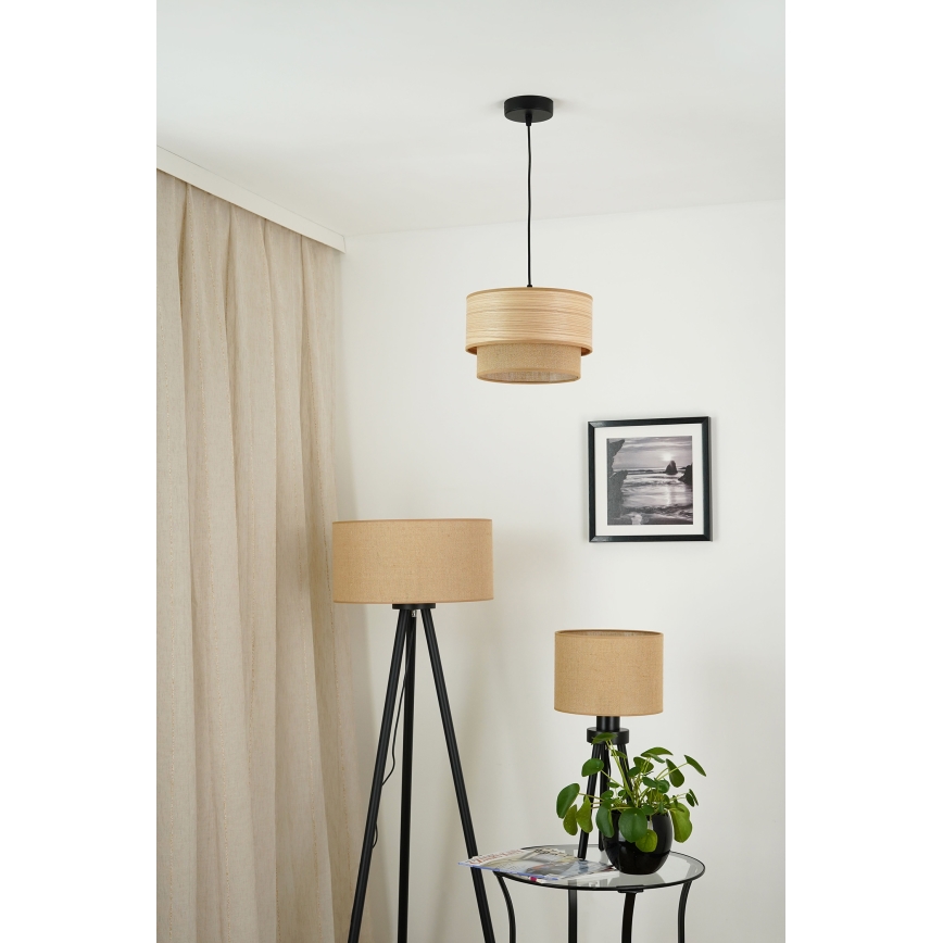 Brilagi - Pendel MONTANA BOHO 1xE27/15W/230V diameter 25 cm brun/sort