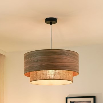 Brilagi - Pendel MONTANA BOHO 1xE27/15W/230V diameter 45 cm brun/sort