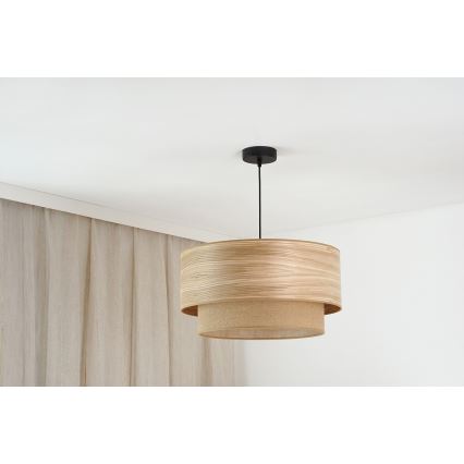 Brilagi - Pendel MONTANA BOHO 1xE27/15W/230V diameter 45 cm brun/sort