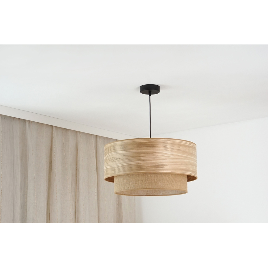 Brilagi - Pendel MONTANA BOHO 1xE27/15W/230V diameter 45 cm brun/sort