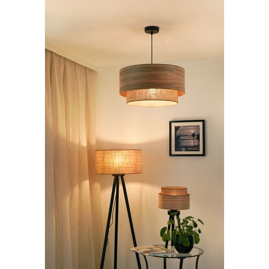 Brilagi - Pendel MONTANA BOHO 1xE27/15W/230V diameter 45 cm brun/sort