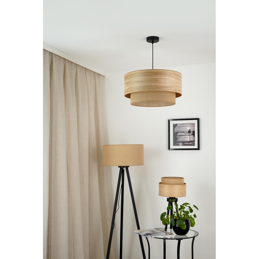 Brilagi - Pendel MONTANA BOHO 1xE27/15W/230V diameter 45 cm brun/sort
