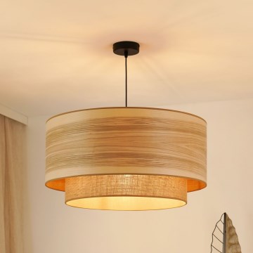 Brilagi - Pendel MONTANA BOHO 1xE27/15W/230V diameter 60 cm brun/sort