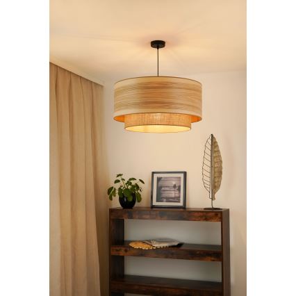 Brilagi - Pendel MONTANA BOHO 1xE27/15W/230V diameter 60 cm brun/sort